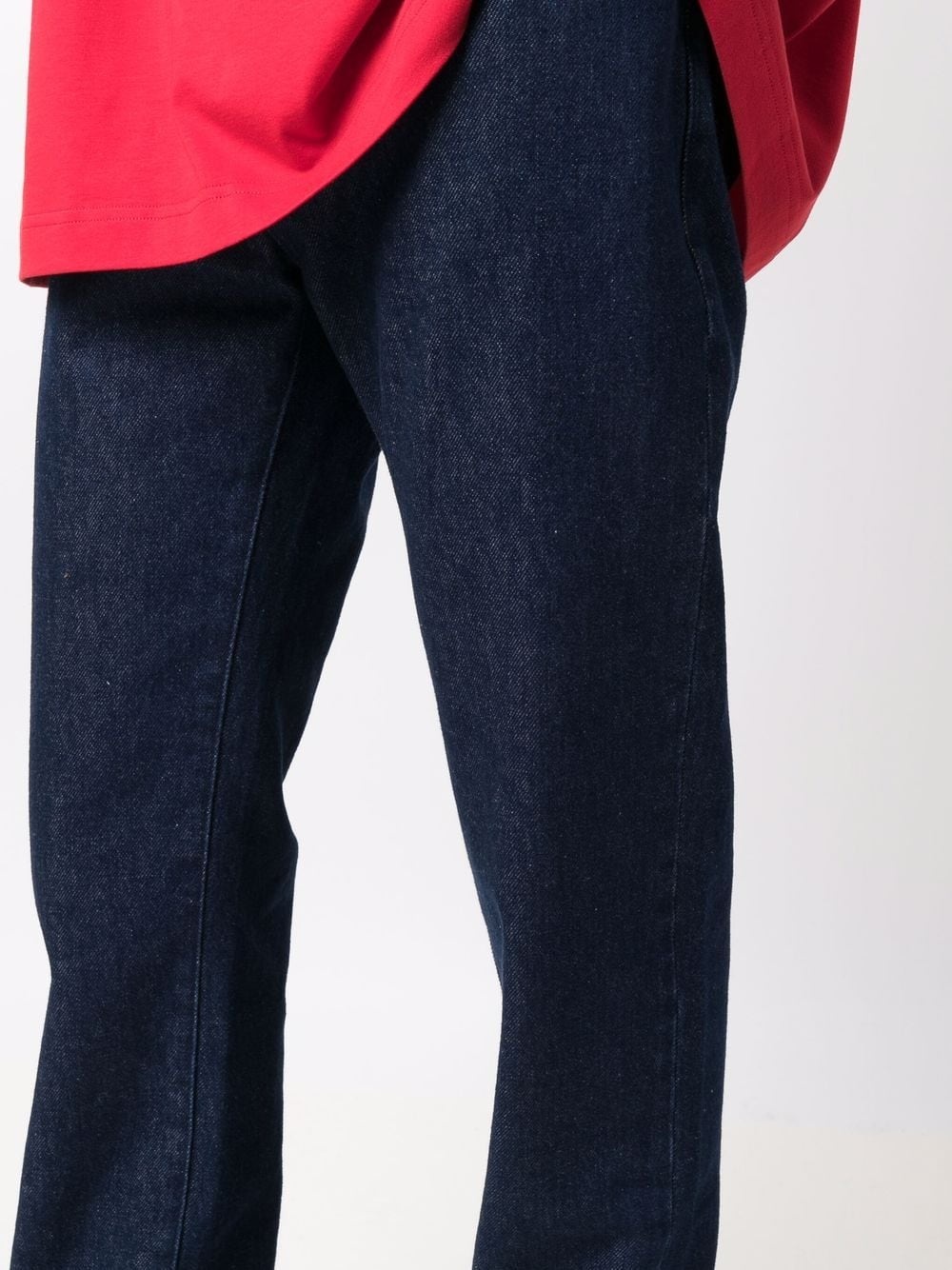 logo-patch bootcut jeans - 5