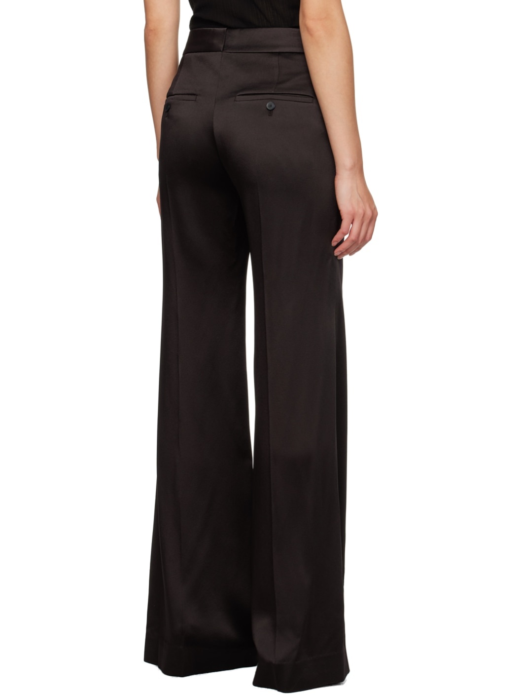 Brown Flared Trousers - 3
