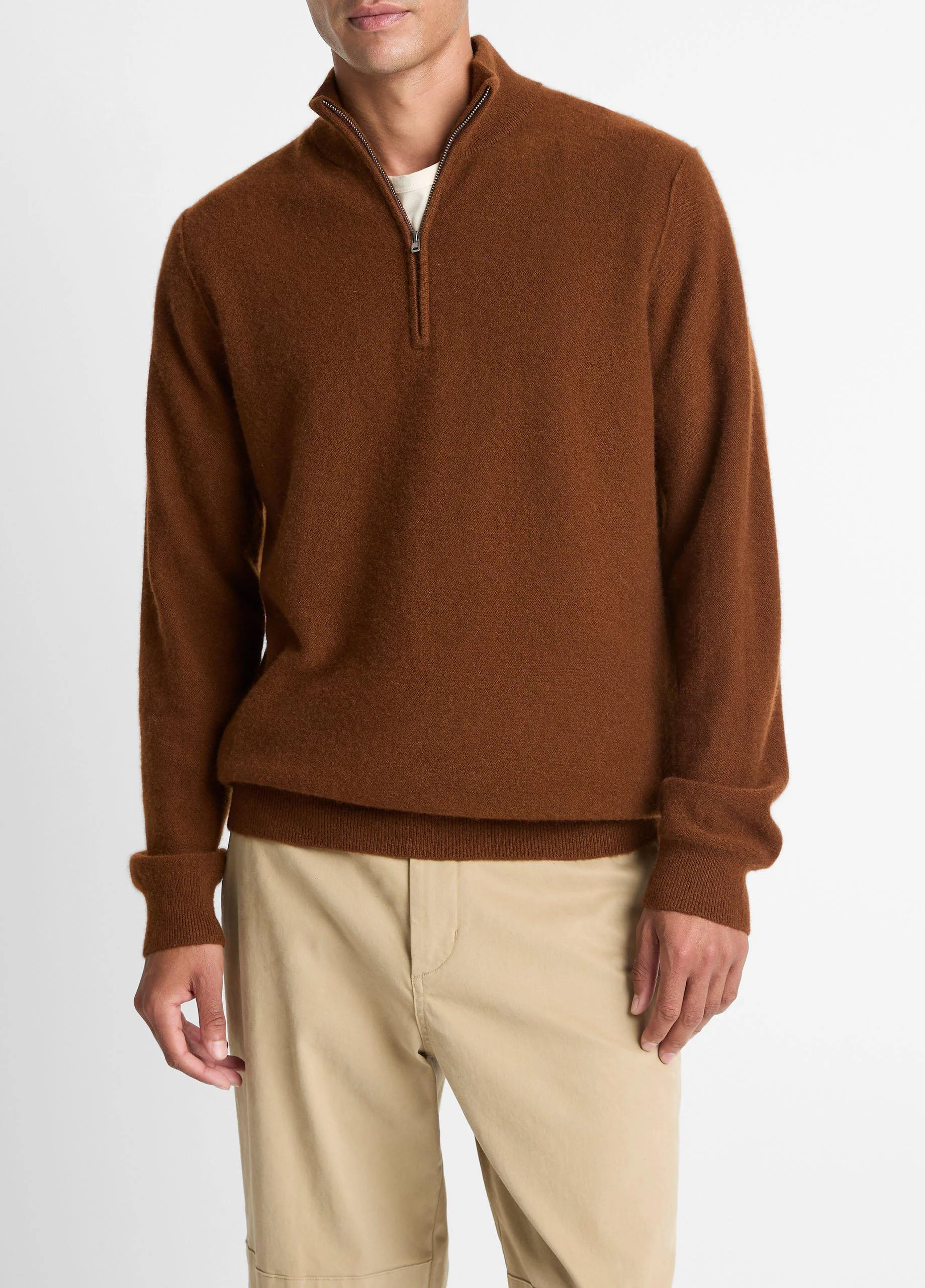 Plush Cashmere Quarter-Zip Sweater - 1