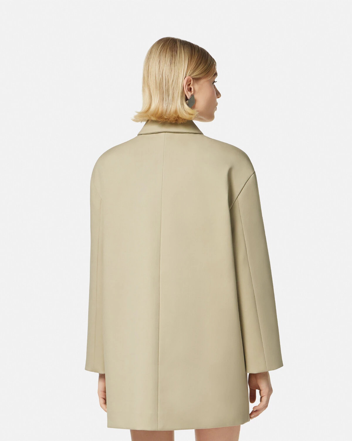 Gabardine Short Trench Coat - 5