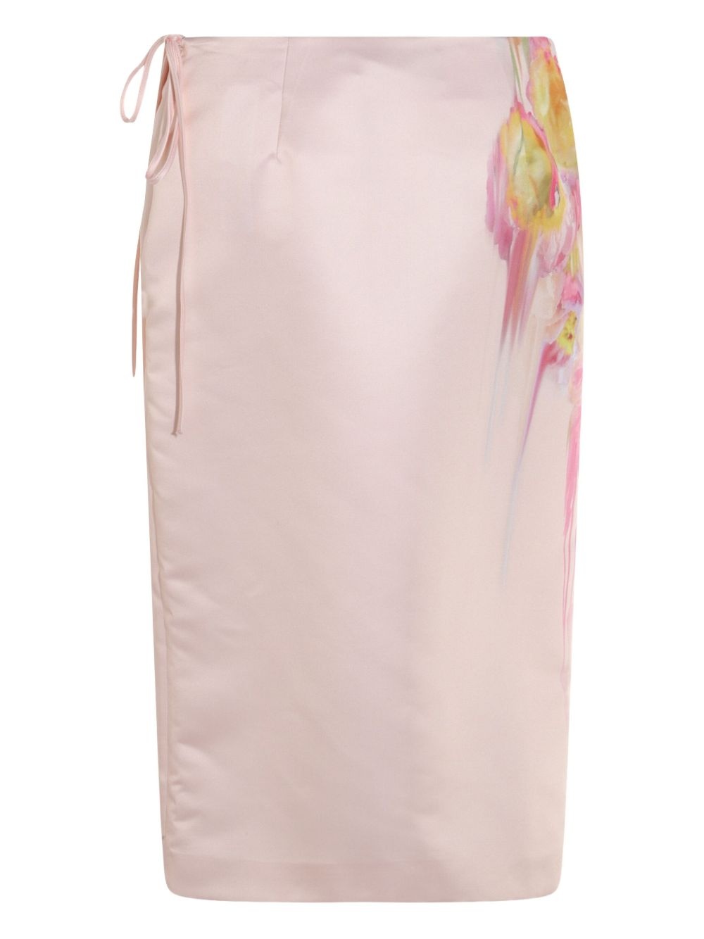 satin-finish midi skirt - 2