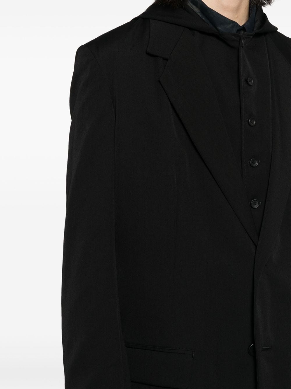 wool gabardine blazer - 5