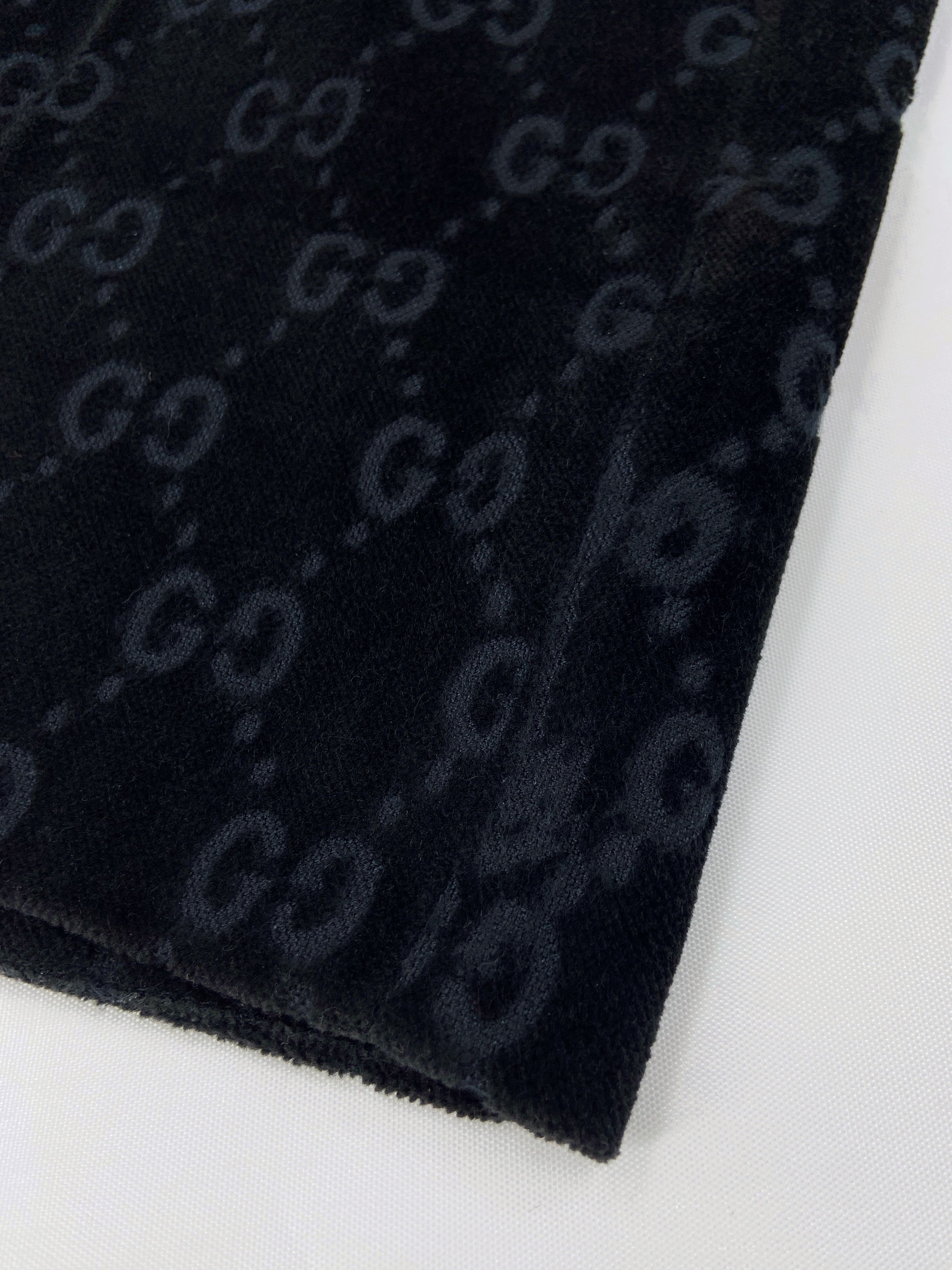Gucci Fall 1997 Tom Ford Men’s Navy Monogram Velvet Trousers Pants 44 - 16