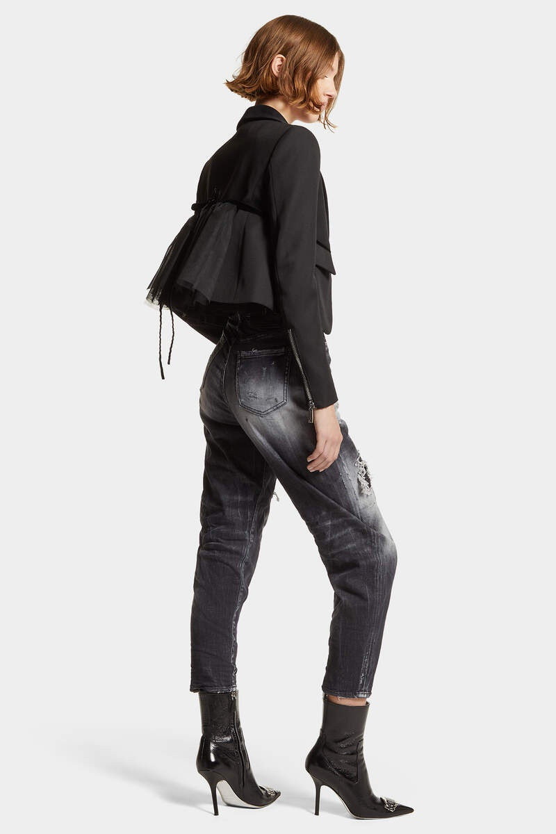 BLACK JET SET WASH 80'S JEANS 4