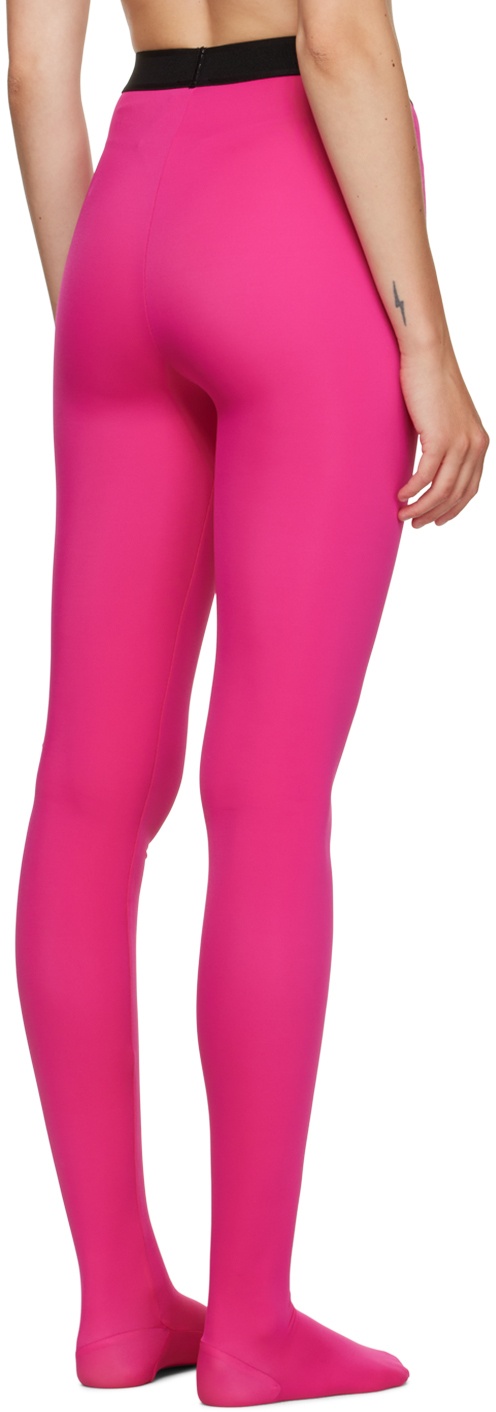 Pink Jacquard Leggings - 3