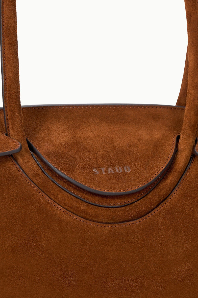 STAUD STAUD MAUDE SHOULDER BAG TABAC SUEDE outlook