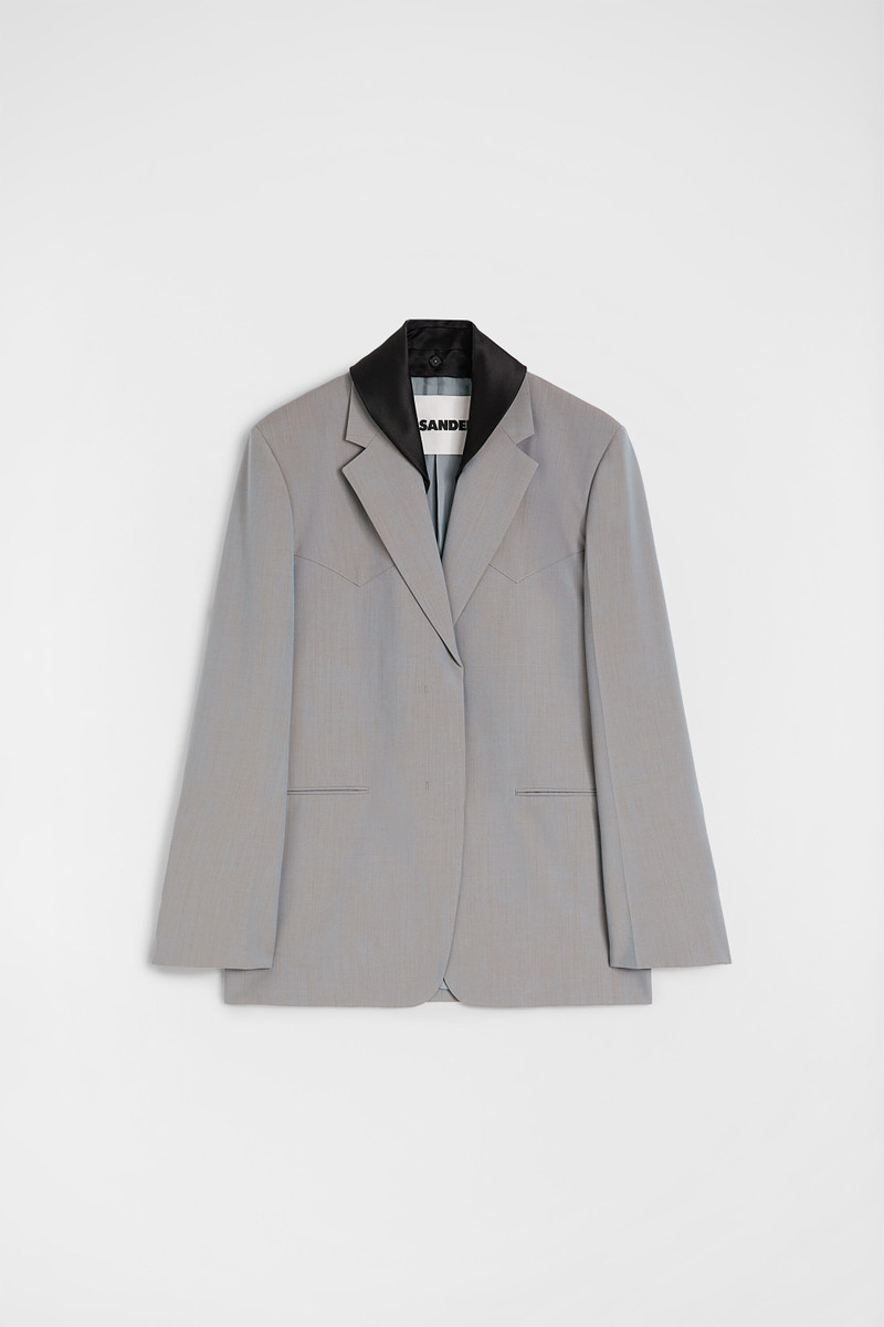 Wool Poplin Tailored Jacket 1