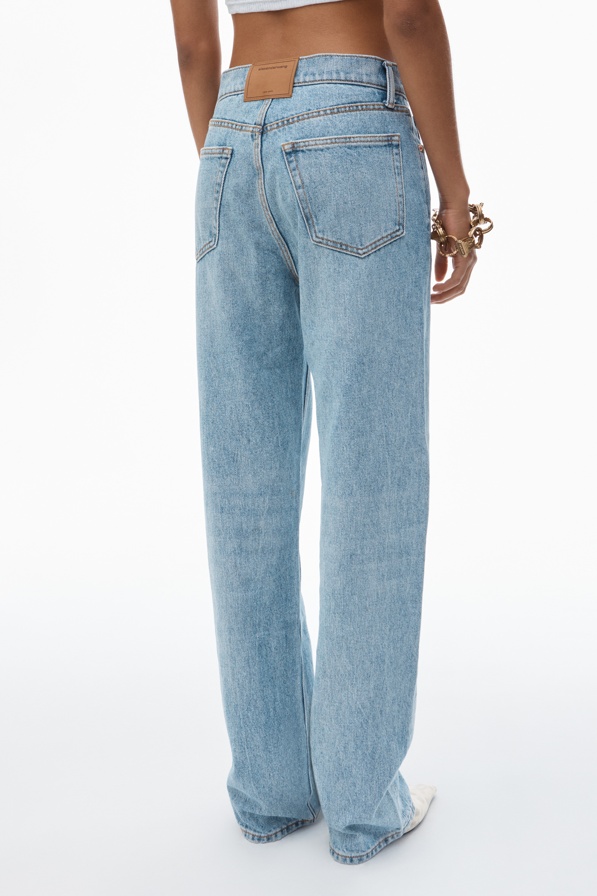 EZ mid-rise straight-leg jean in denim - 5