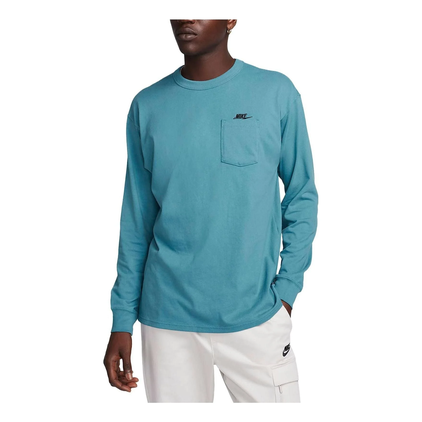Nike Sportswear Premium Essentials Long-sleeve Pocket T-Shirt 'Blue' DR7930-440 - 1