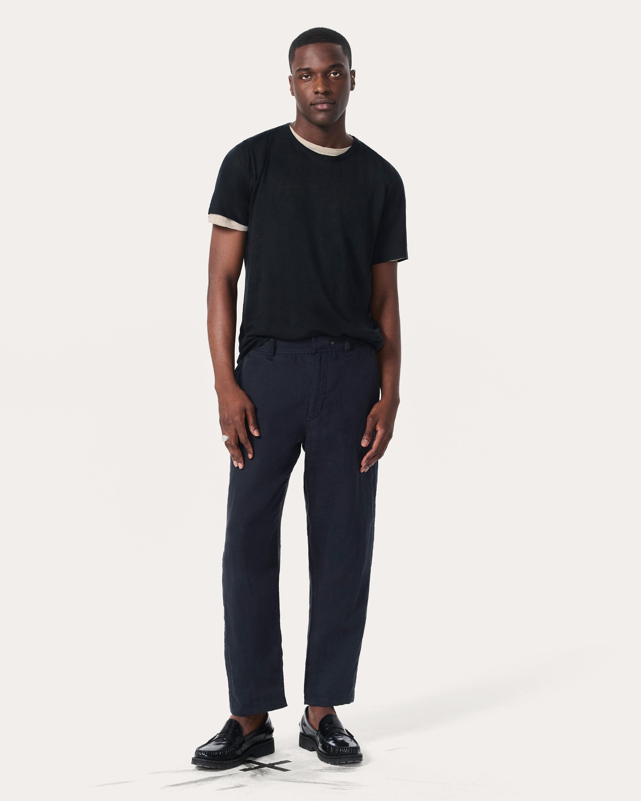 Tapered Linen Trousers - 2