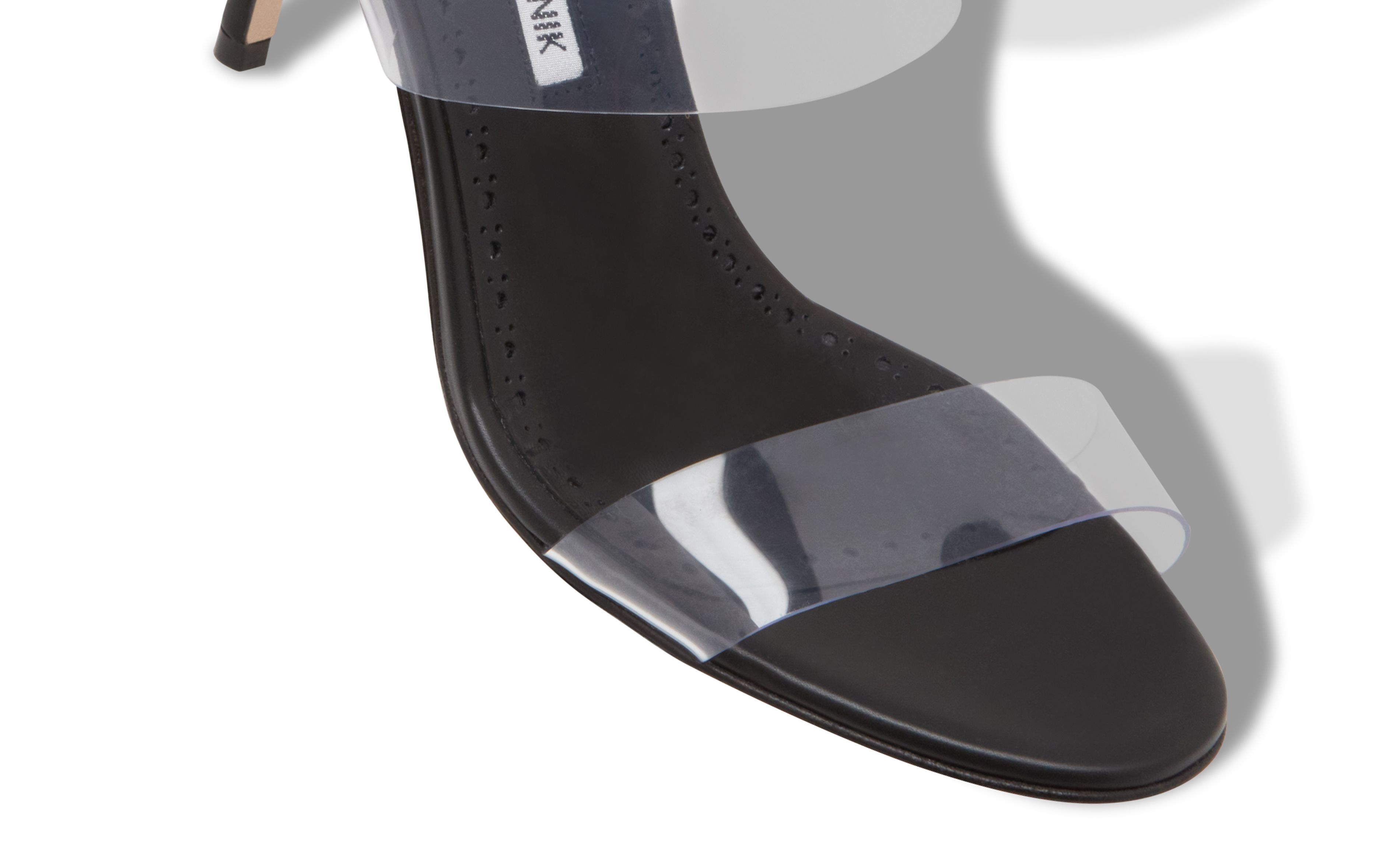 Black ECO PVC Open Toe Mules - 4