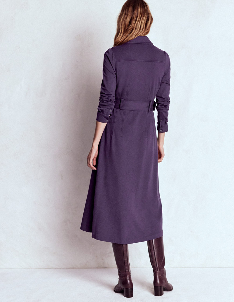 Anita Long Sleeve Shirt Dress-Blackberry 5