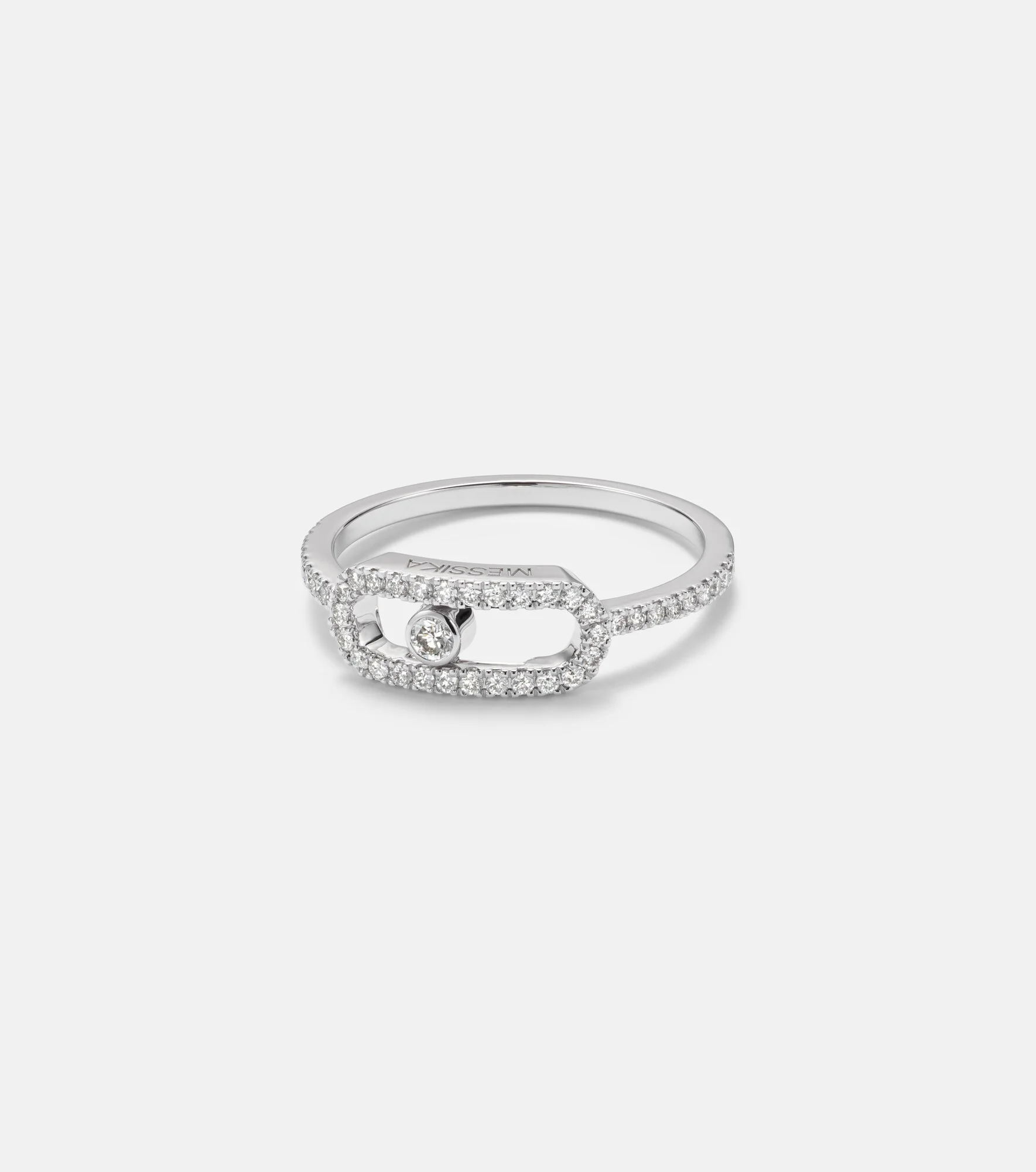 Move Uno 18kt white gold ring with diamonds - 1