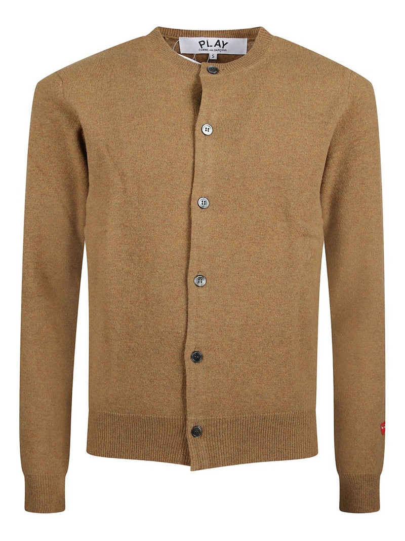 button heart-motif cardigan 1