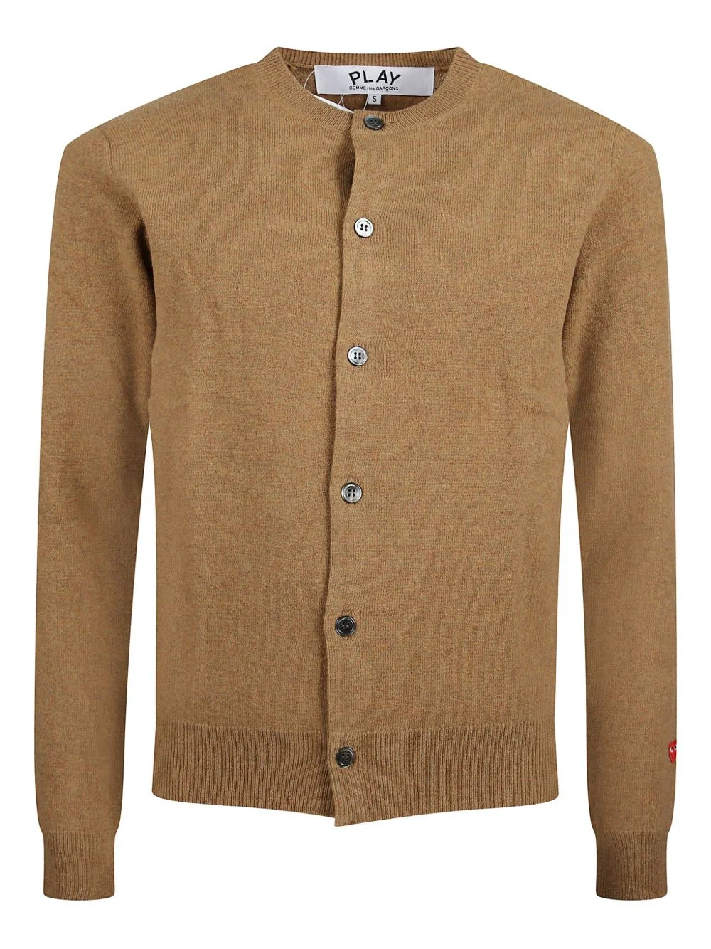 button heart-motif cardigan - 1