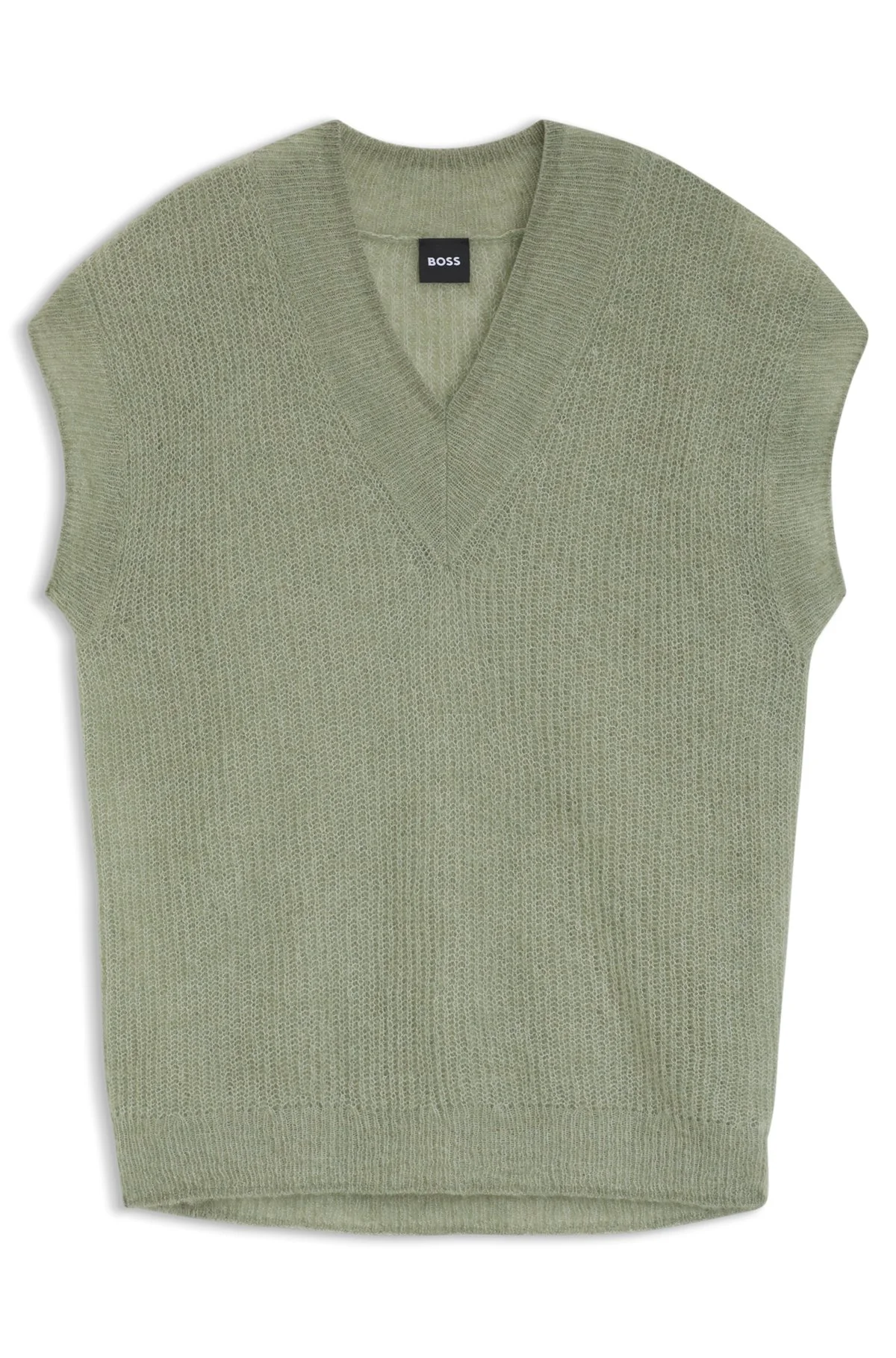 V-NECK TOP IN A KNIT ALPACA BLEND - 1