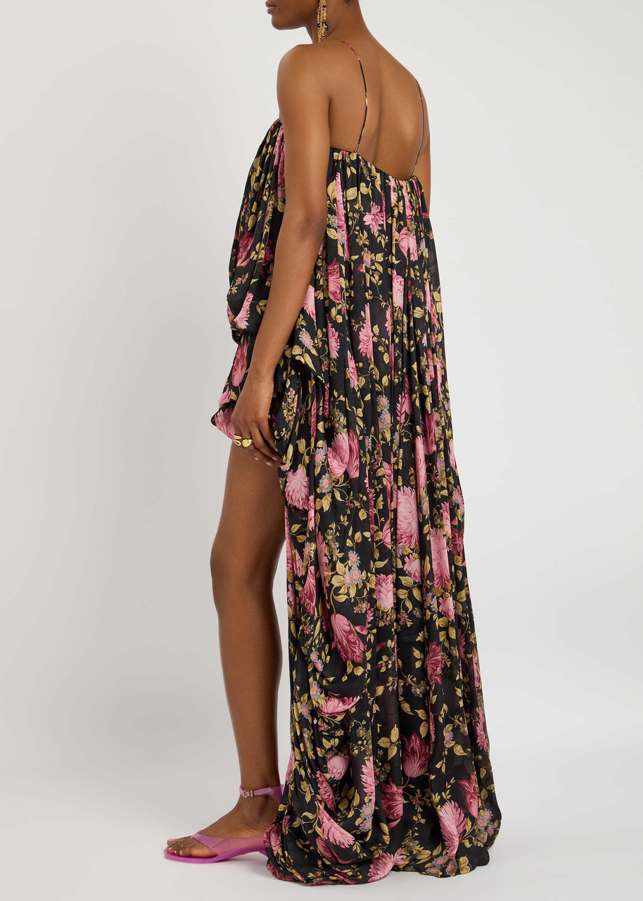 Chloe Draped Floral-printed Silk-blend Jumpsuit - 3