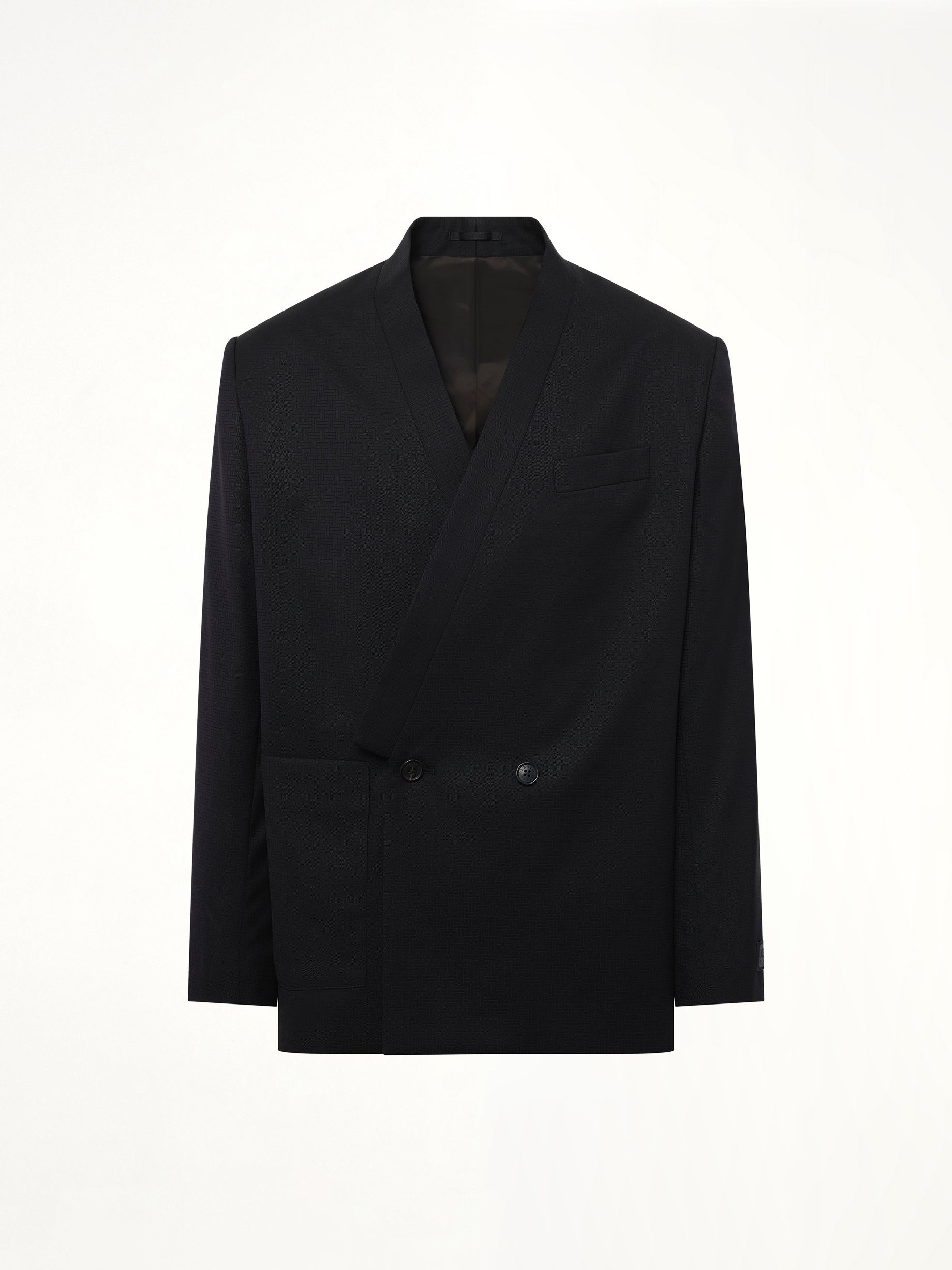 Kenzo Weave Kimono Tailored Jacket in Black - 2
