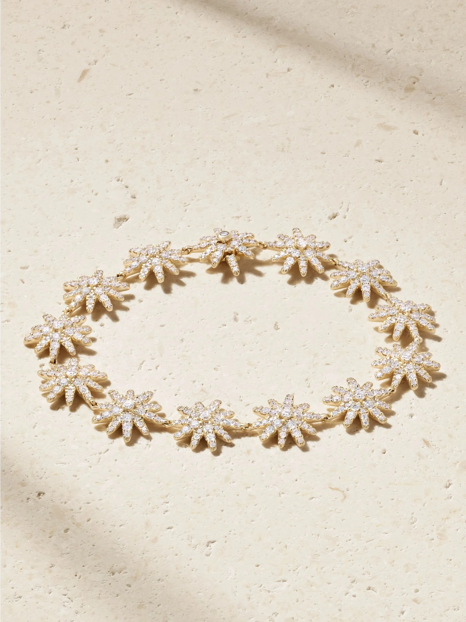 Starburst 18-karat gold diamond bracelet Gold - 1