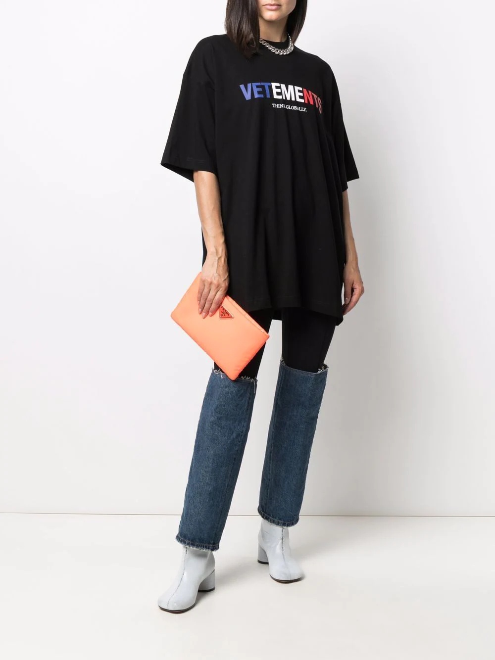 logo-print oversize T-shirt - 3