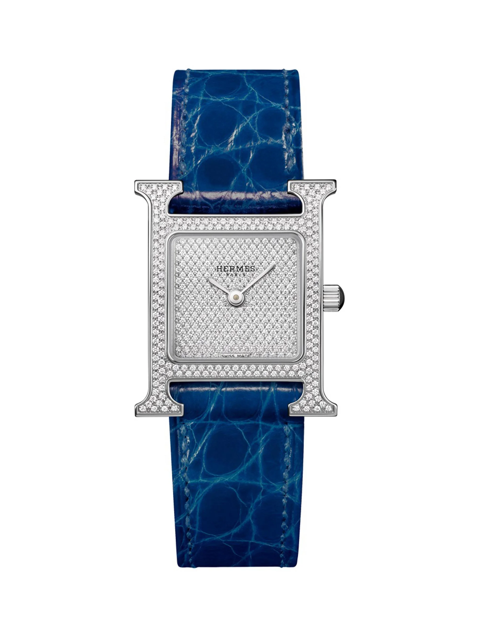 Women's Heure H Stainless Steel, 0.41 TCW Diamond & Alligator Strap Watch/21MM - Steel - 1