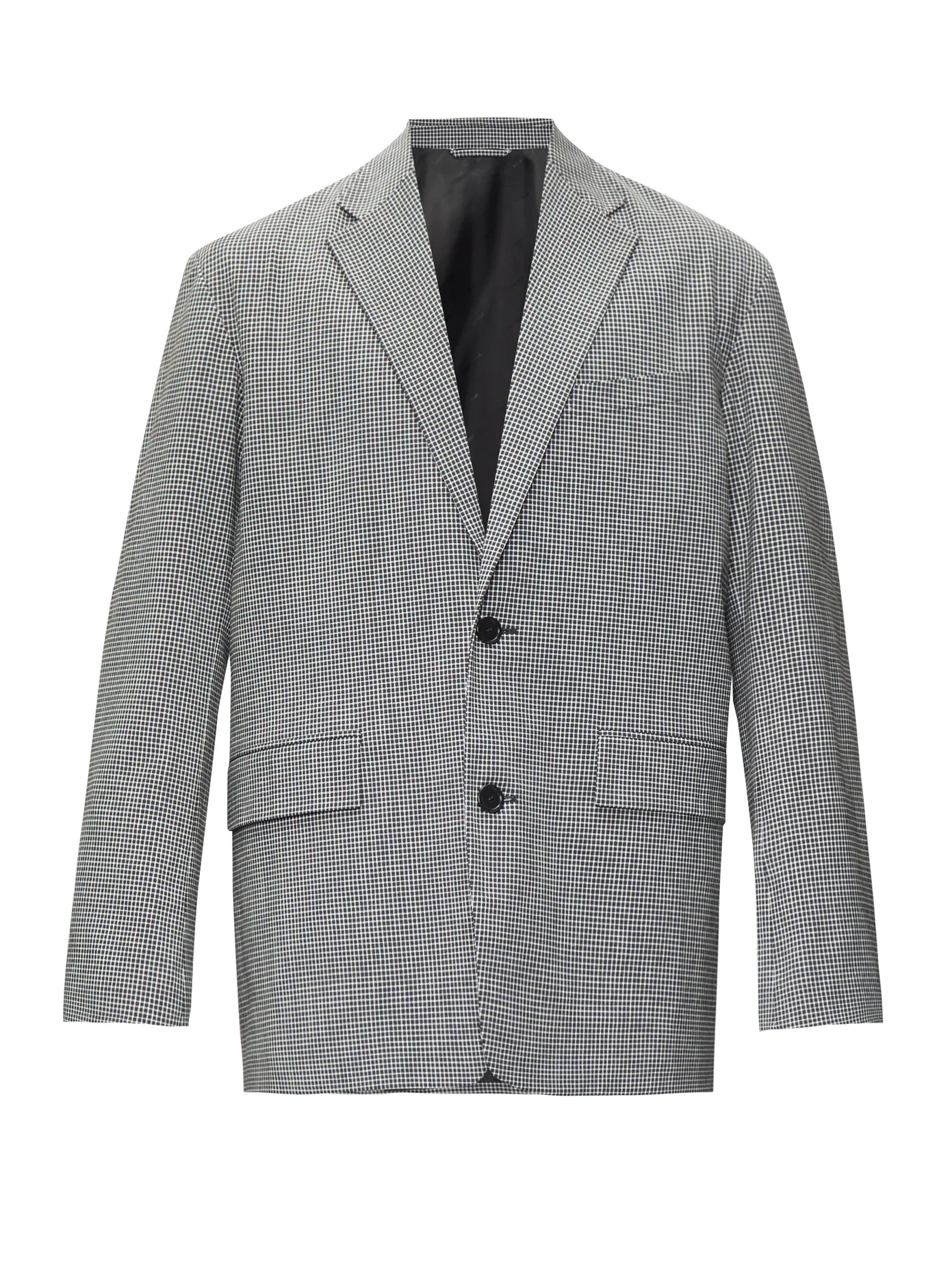 Oversized wool-blend twill suit jacket - 1