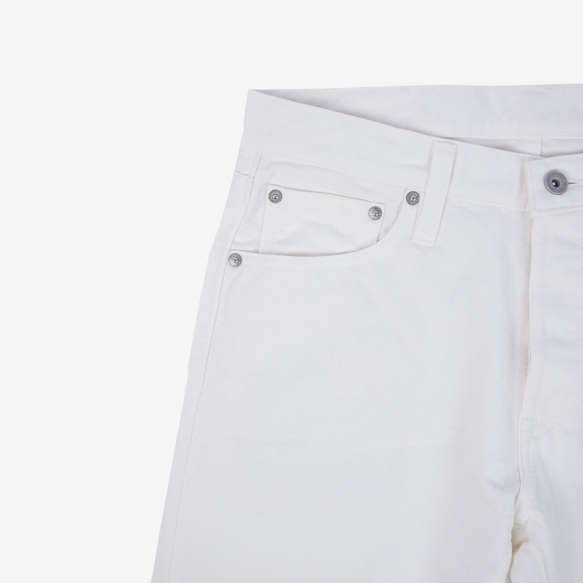 IH-777-WT 13.5oz Denim Slim Tapered Cut Jeans - White - 6