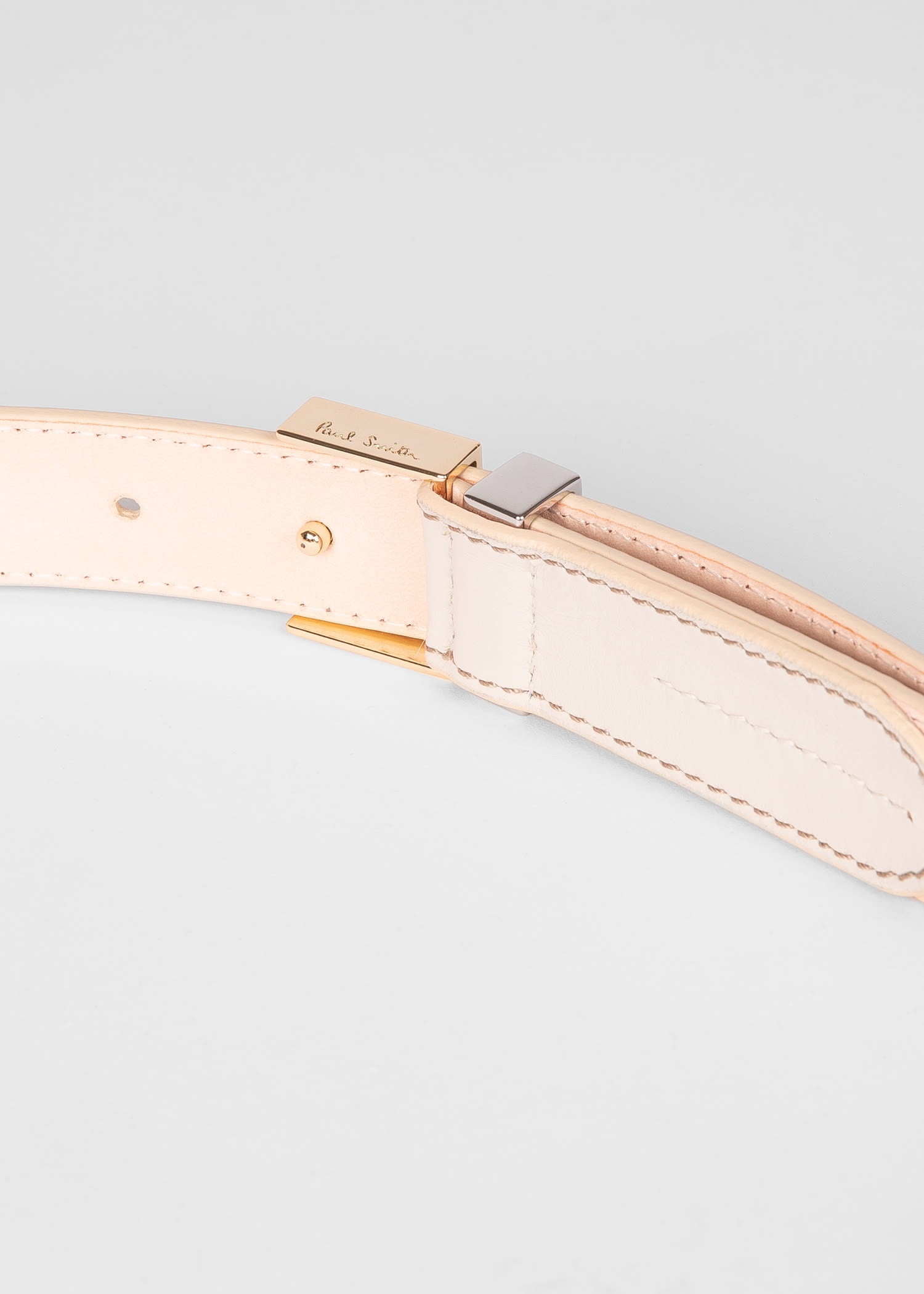 Leather Topstitch Belt - 3