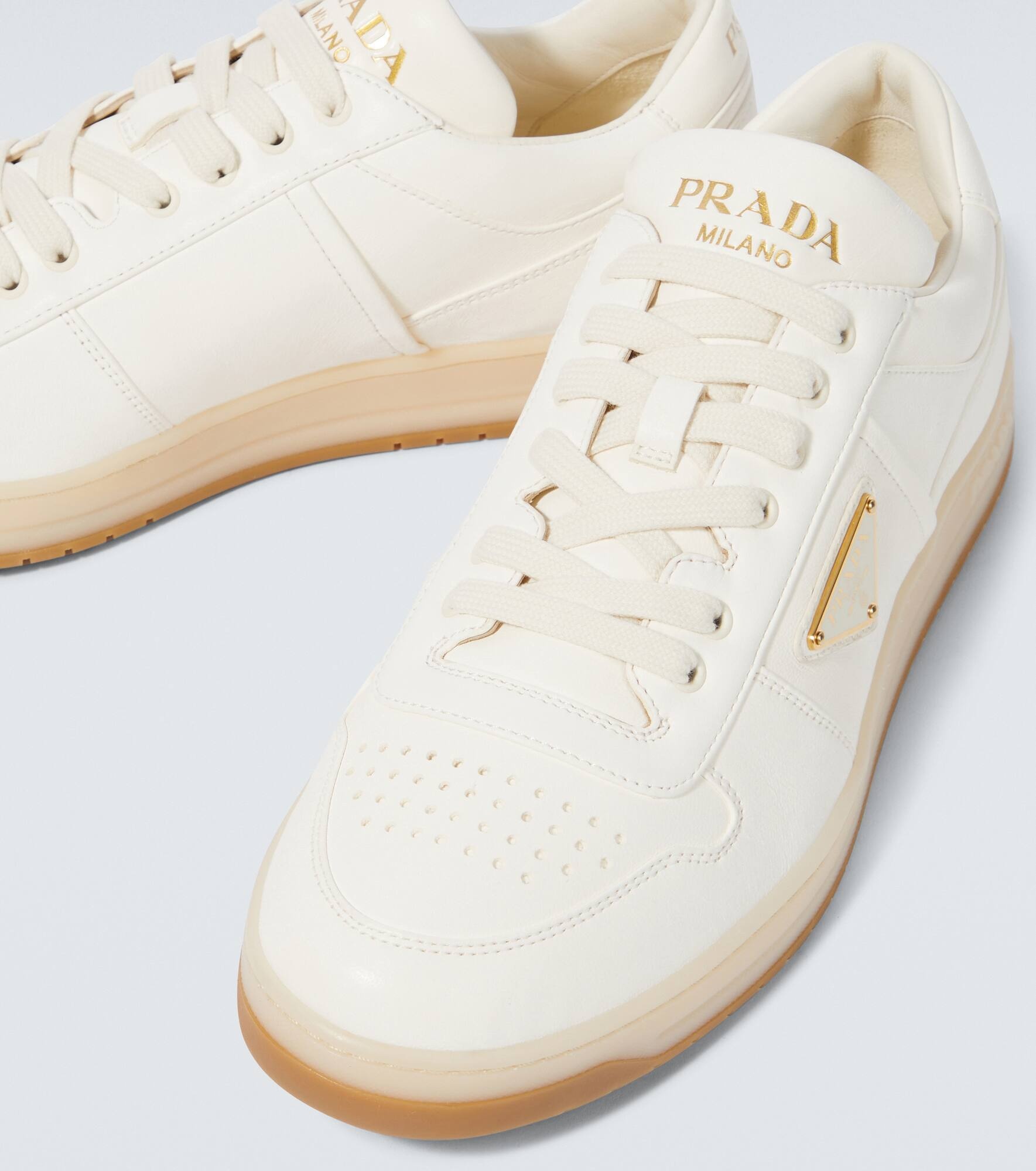 Downtown logo leather sneakers - 3