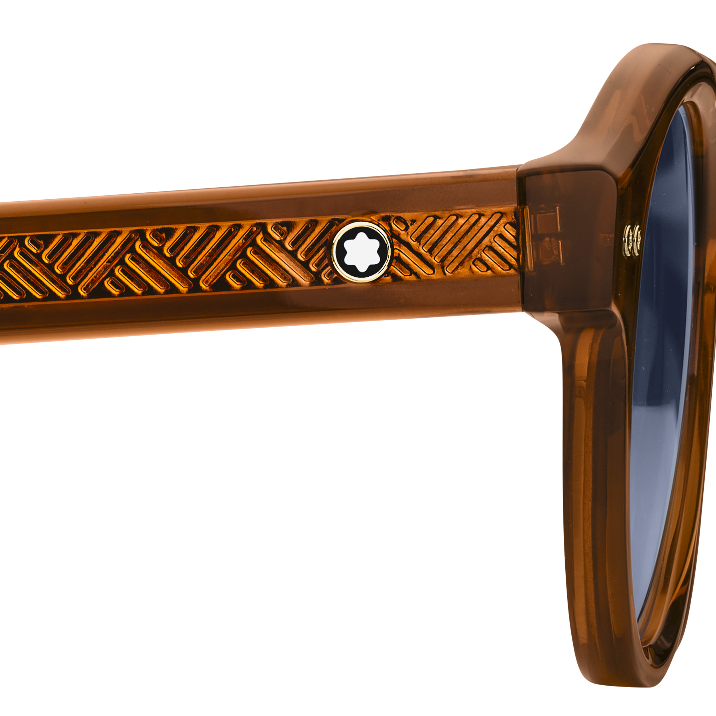Round Sunglasses with Brown Acetate Frame - 6