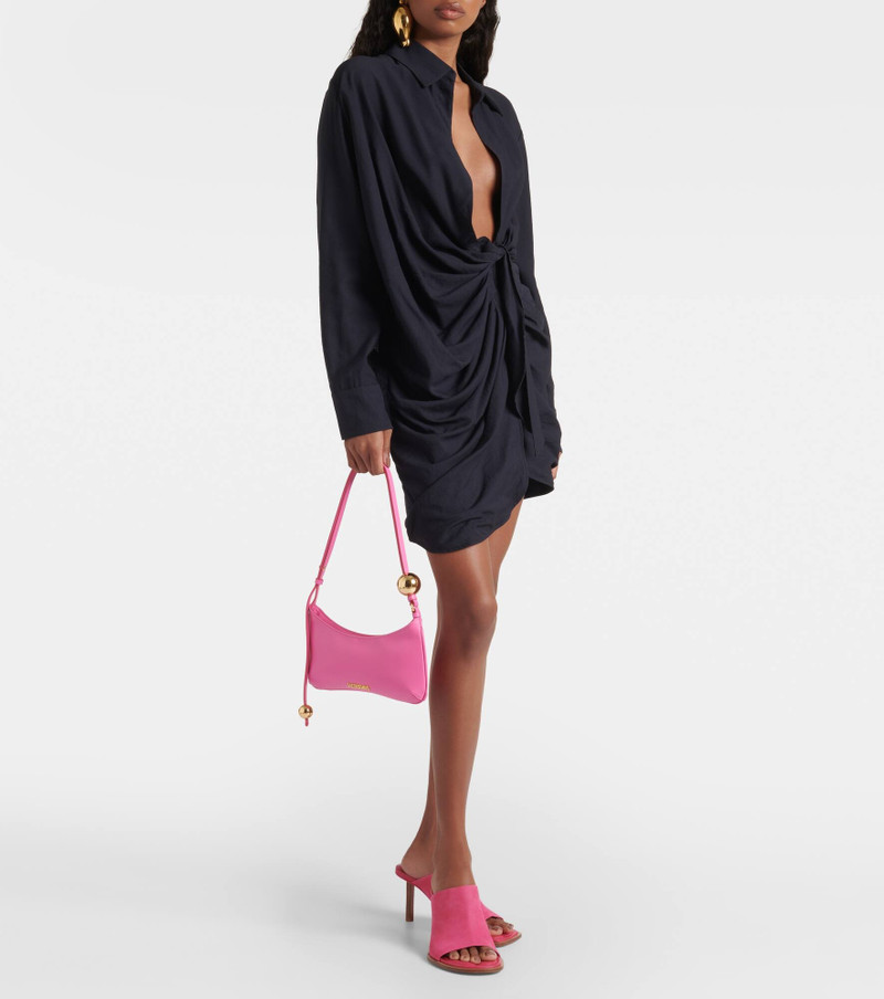 JACQUEMUS Le Bisou Perle leather shoulder bag outlook
