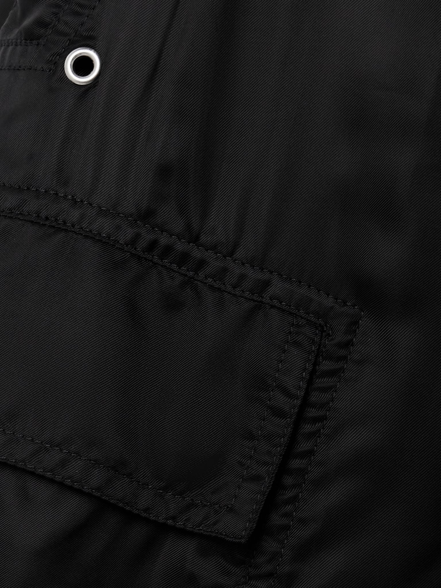 Satin-twill wide-leg cargo pants Black - 4