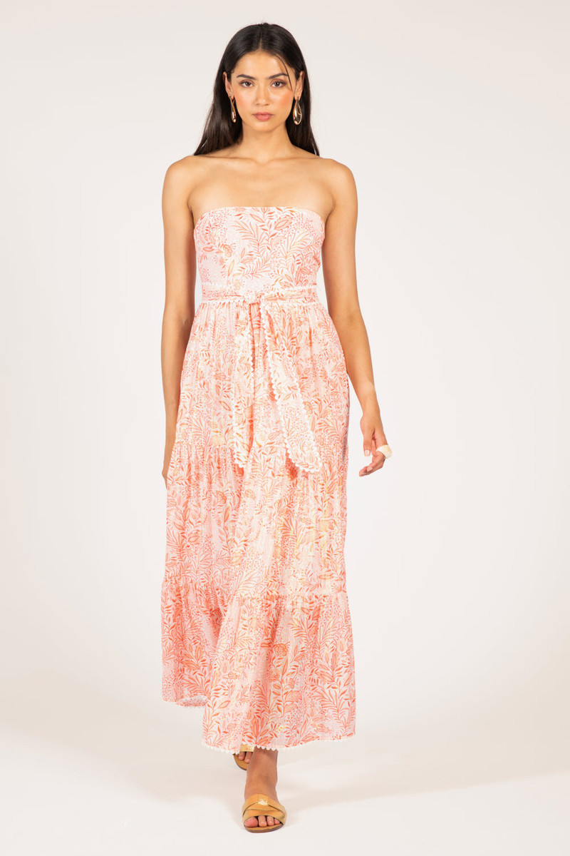 Long Dress Thelma - Orange Palmarosa 1