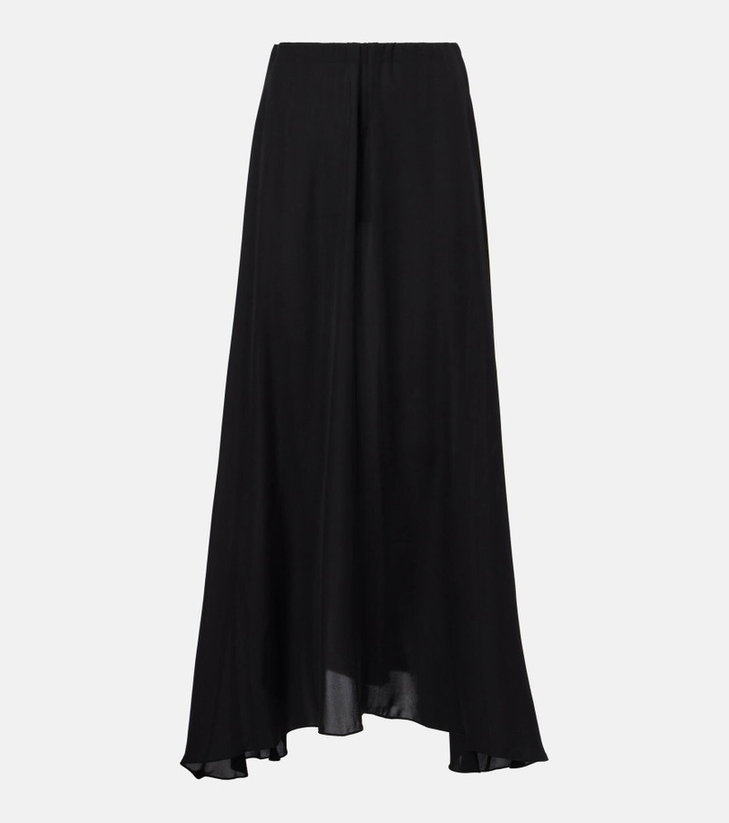 Flared silk maxi skirt - 1