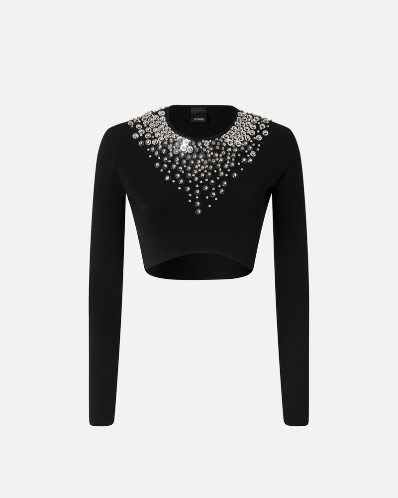 SEQUIN AND CRYSTAL SWEATER 1