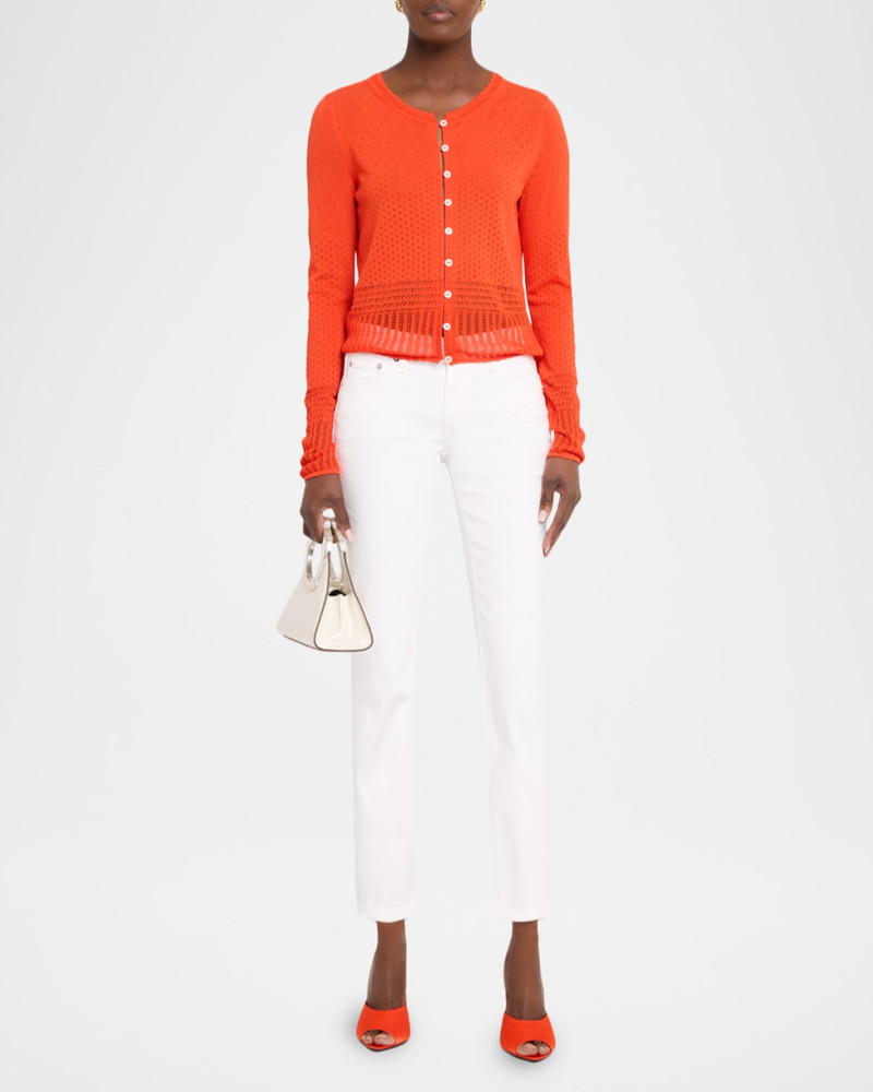 rag & bone Michelle Scalloped Pointelle-Knit Cardigan outlook