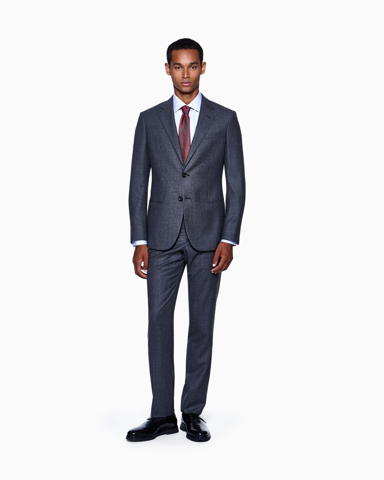SOHO LINE SINGLE-BREASTED SUIT IN VIRGIN WOOL WITH A HOUNDSTOOTH MOTIF - 2