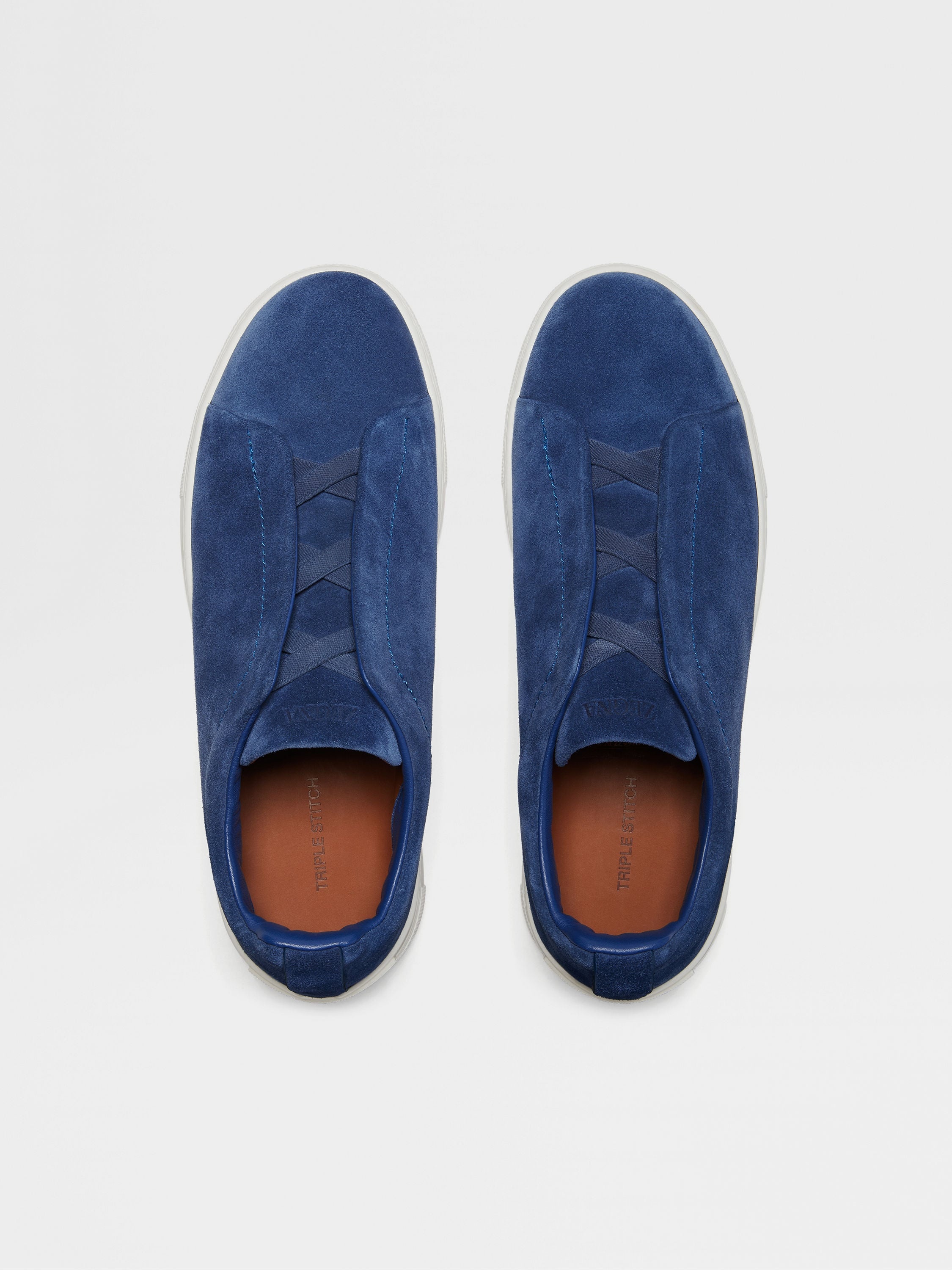 DARK AVIO BLUE SUEDE TRIPLE STITCH™ SNEAKERS - 3