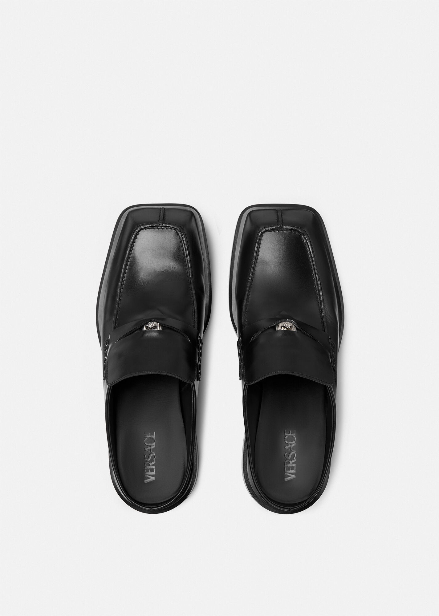 Squared Loafer Mules - 3