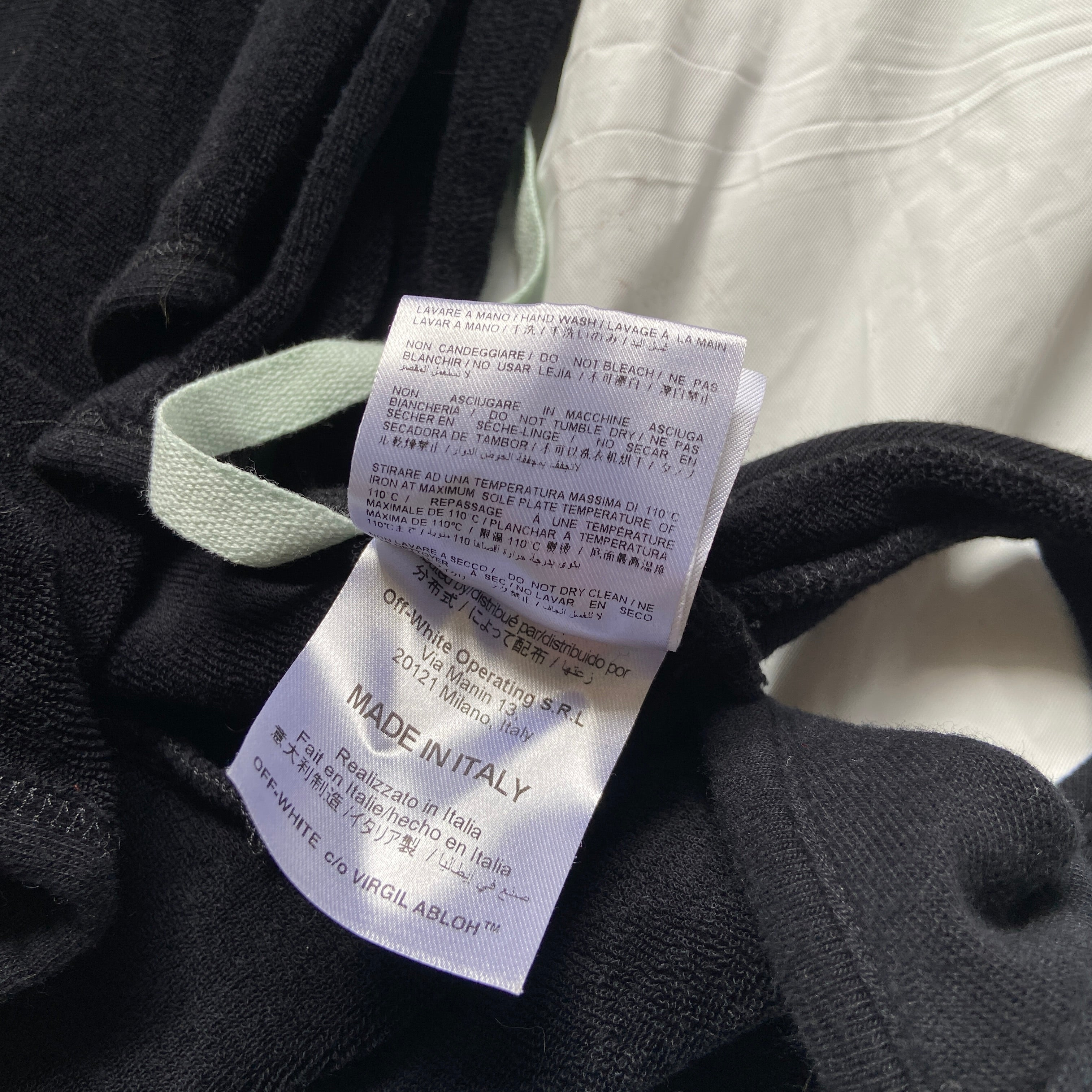 Off White logo open back drape wrap tank top - 10