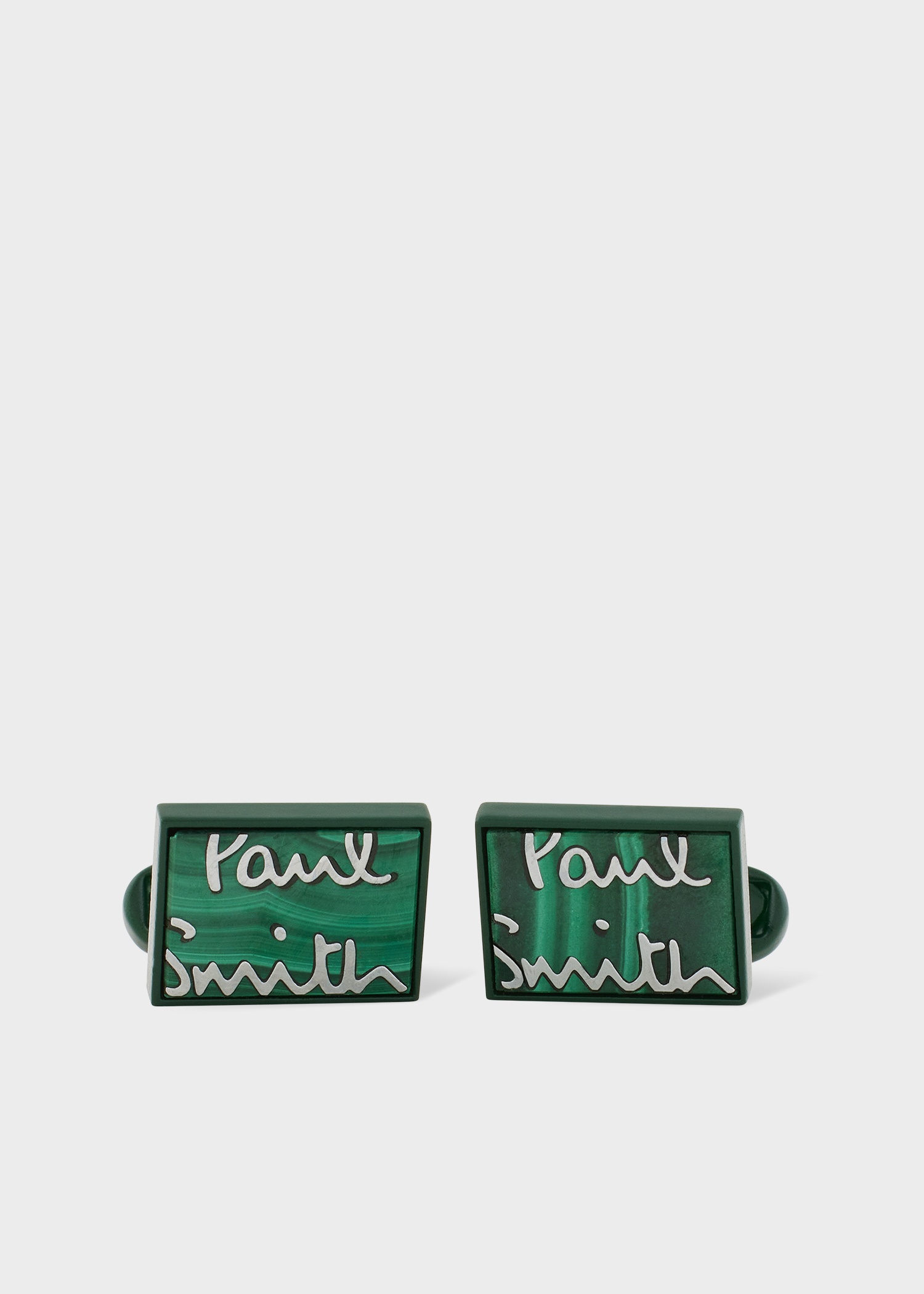 Green Malachite 'Signature' Cufflinks - 1