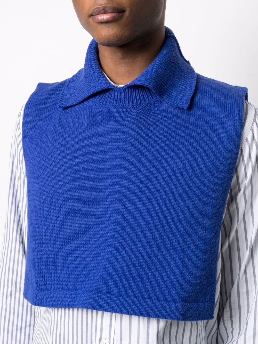 collared knitted bib - 5