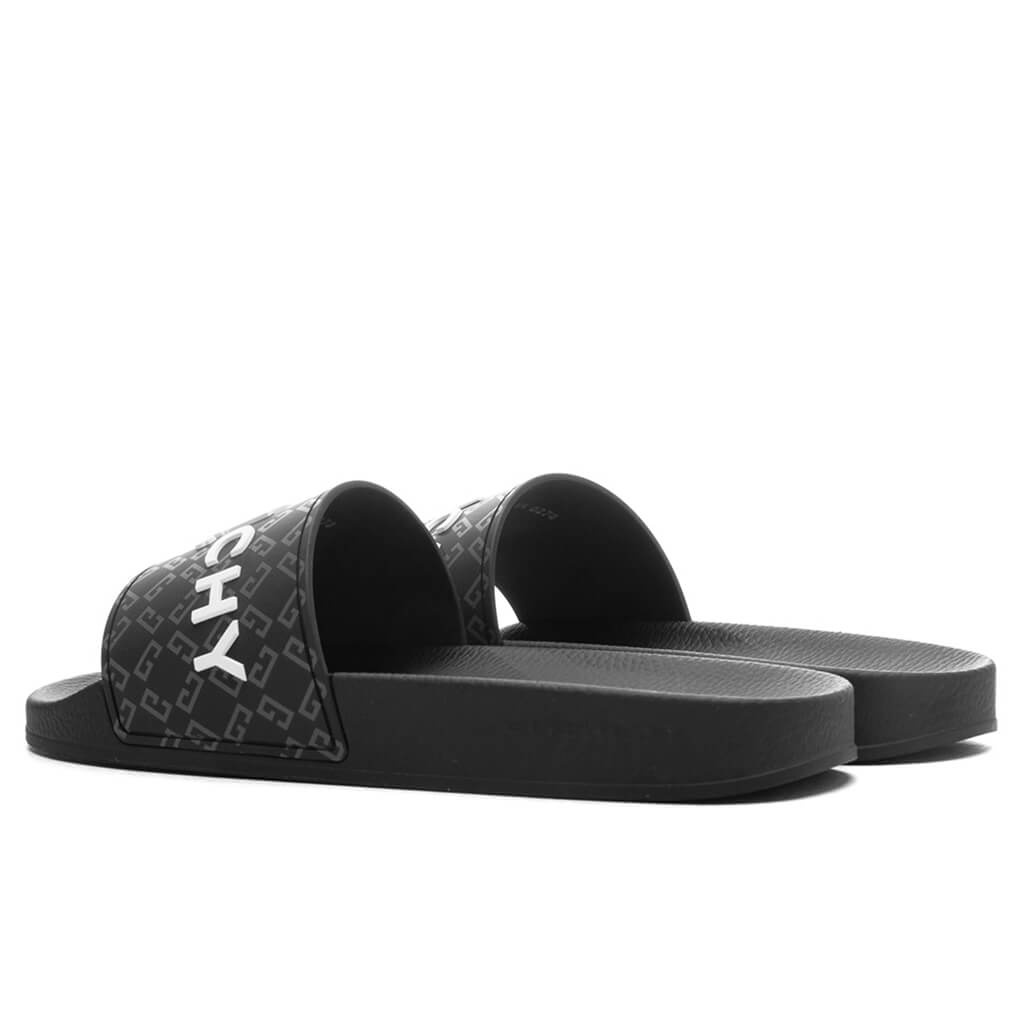 SLIDE FLAT SANDALS - BLACK - 3