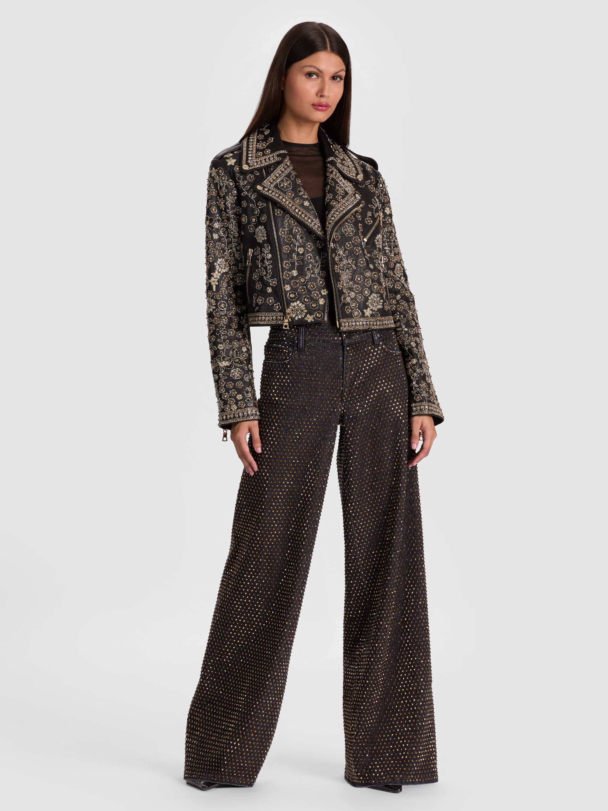 CODY EMBELLISHED LEATHER JACKET - 3