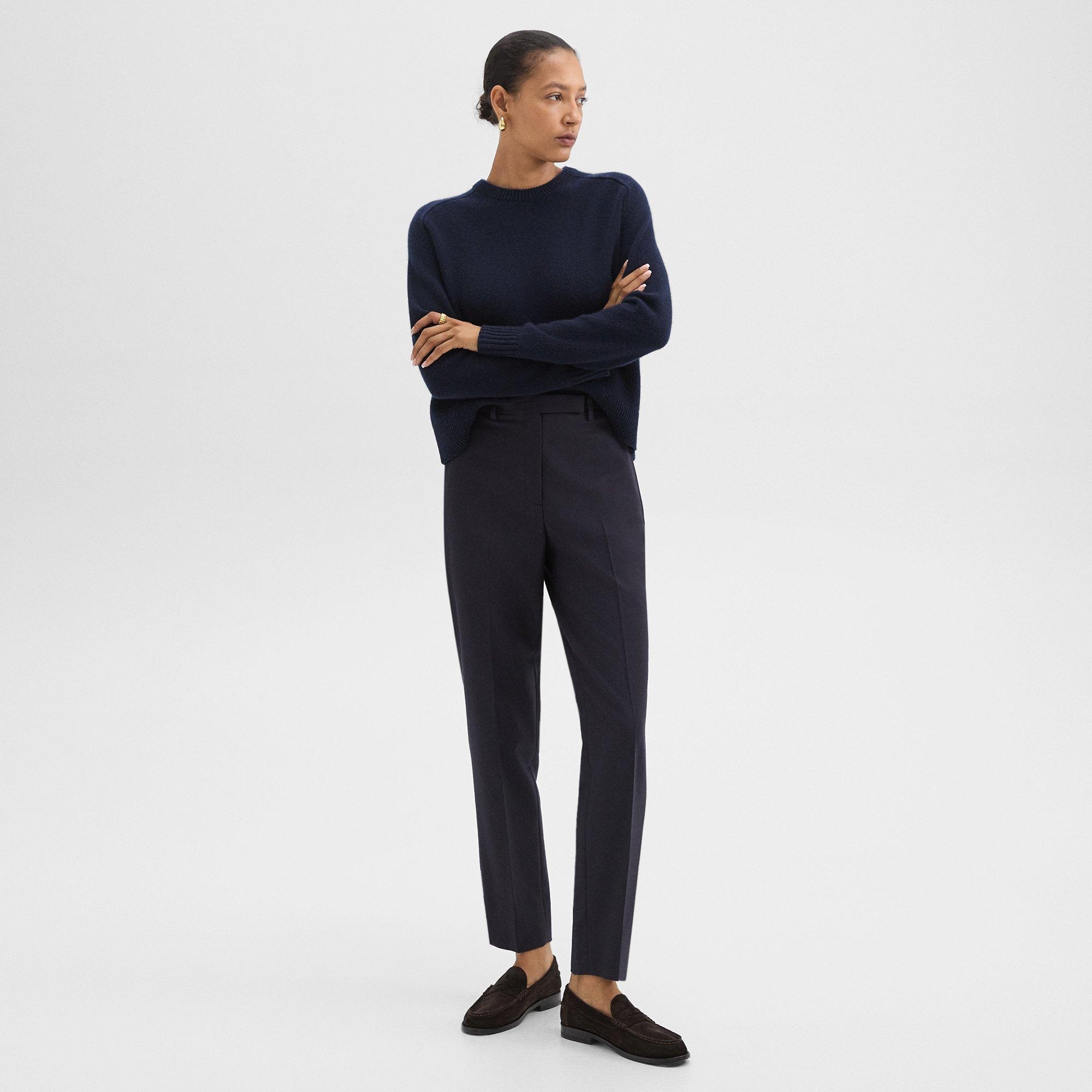 Tapered High-Waist Pant in Sleek Flannel - 2