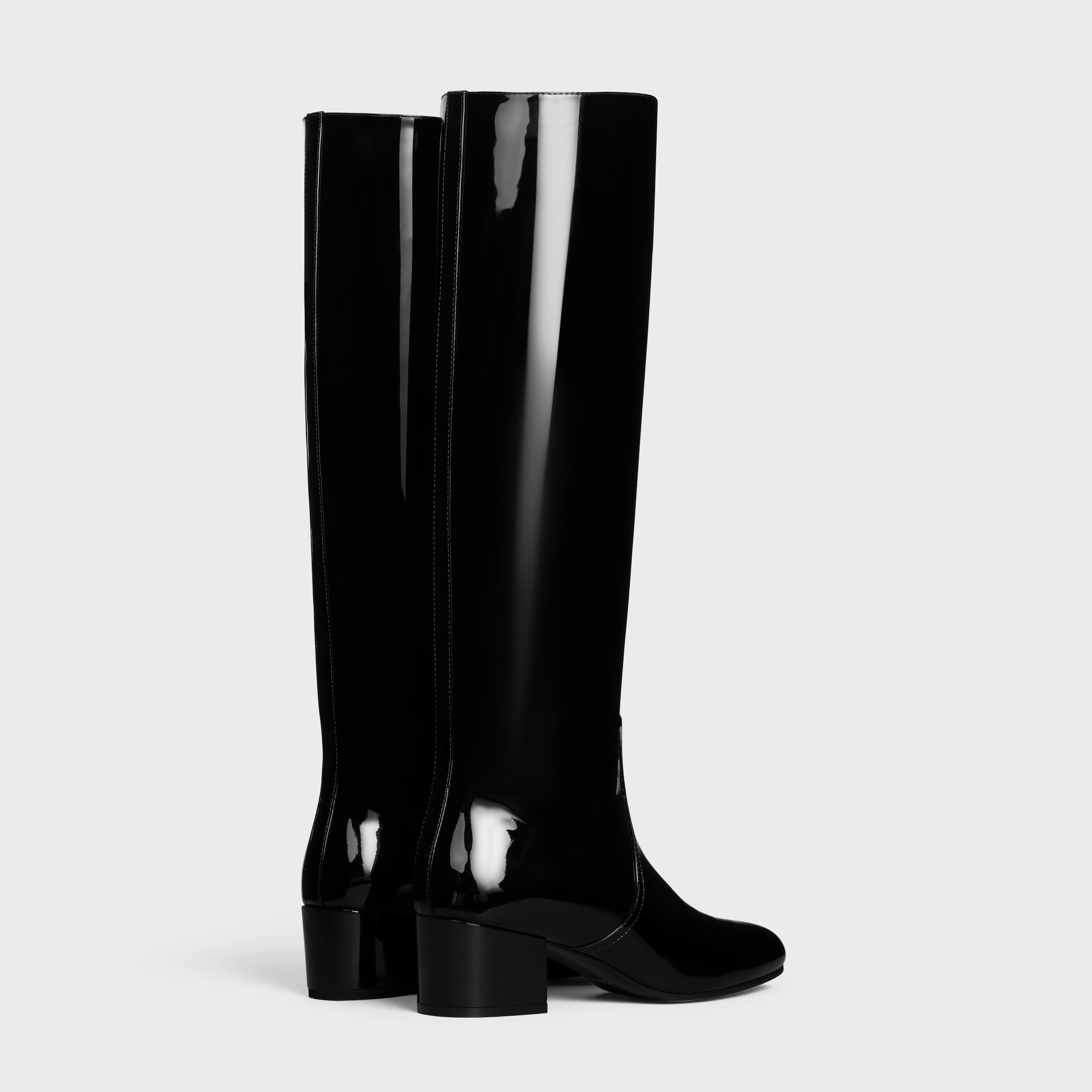 LES BOTTES CELINE TRIOMPHE HIGH BOOT in PATENT CALFSKIN - 3