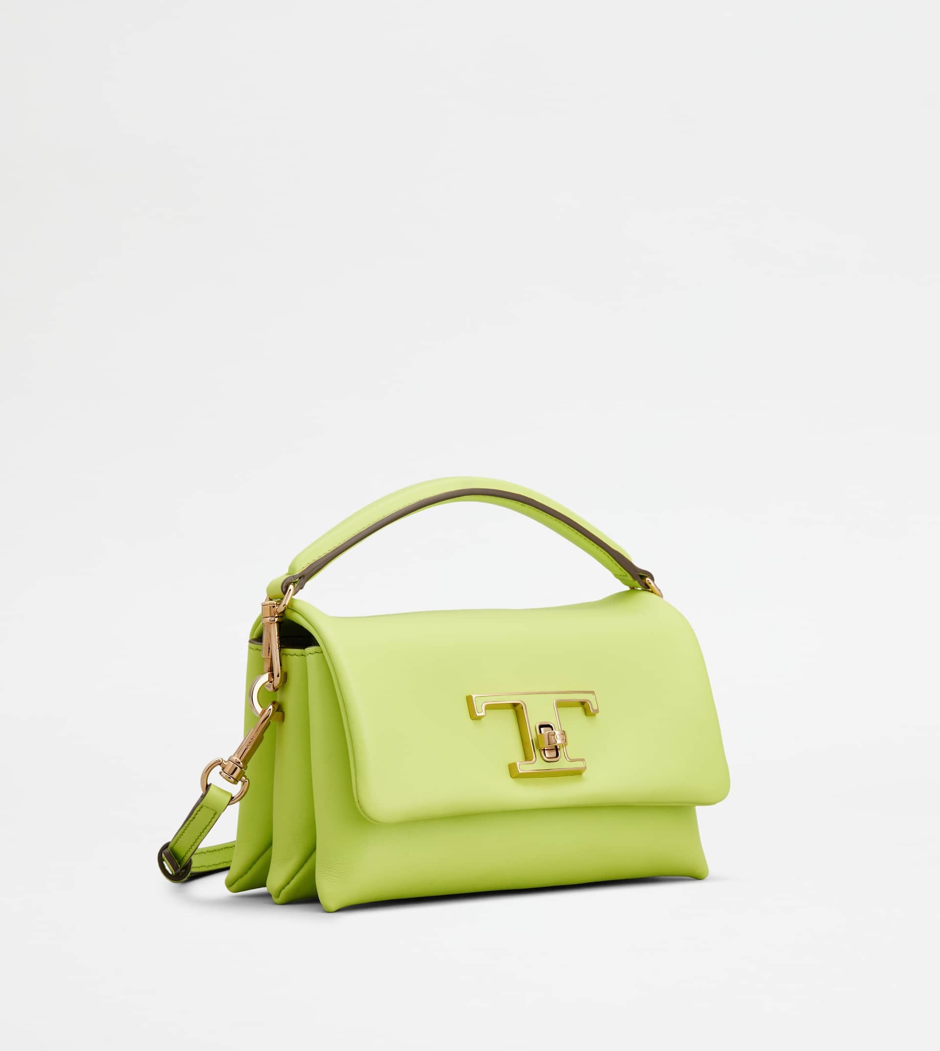 T TIMELESS FLAP BAG IN LEATHER MICRO - GREEN - 3