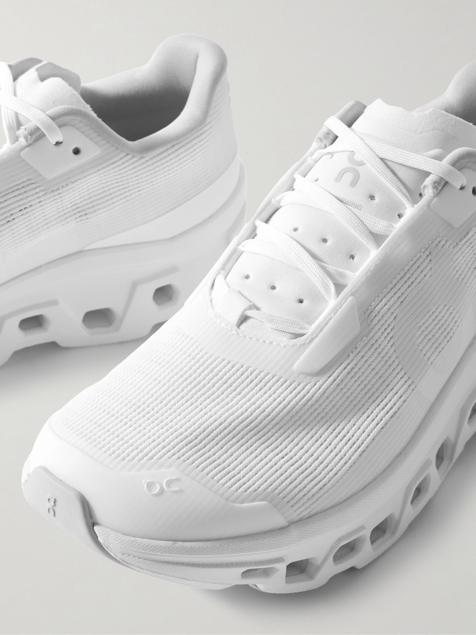 Cloudmonster Void Rubber-Trimmed Mesh Running Sneakers White - 5