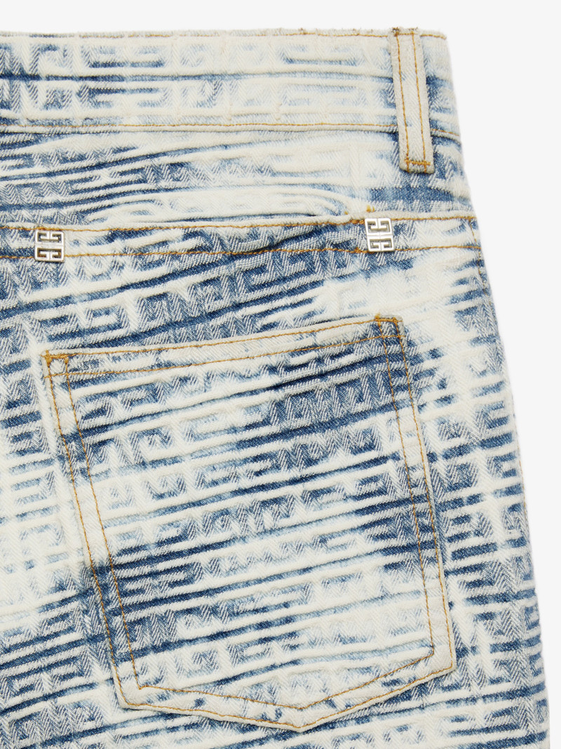 SKINNY JEANS IN 4G BLEACHED DENIM WITH ZIPPERS 5