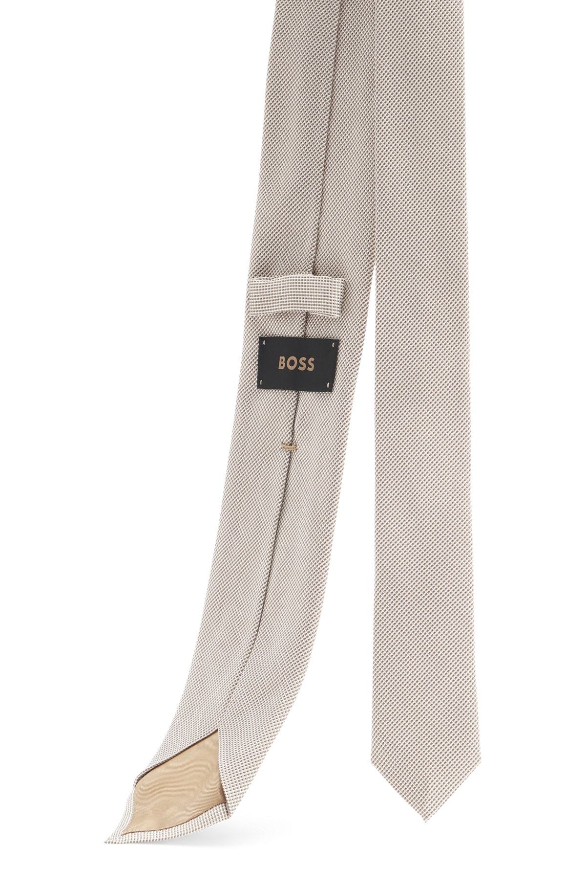 STRUCTURED TIE IN SILK-COTTON JACQUARD - 5